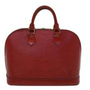 Pre-owned Burgunder skinn Louis Vuitton Alma