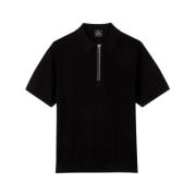 Sort Zip Neck Polo