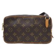 Pre-owned Brunt lerret Louis Vuitton Clutch