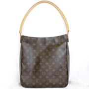 Pre-owned Brunt lerret Louis Vuitton Looping