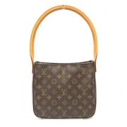 Pre-owned Brunt lerret Louis Vuitton Looping