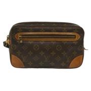 Pre-owned Brunt lerret Louis Vuitton Marly Dragonne