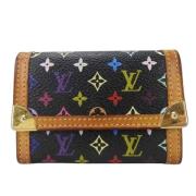 Pre-owned Svart lerret Louis Vuitton myntpung