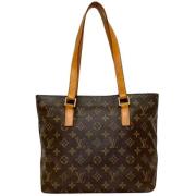 Pre-owned Brunt lerret Louis Vuitton Cabas