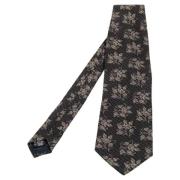 Pre-owned Svart silke Armani slips