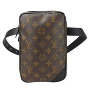 Pre-owned Brunt lerret Louis Vuitton beltevesker