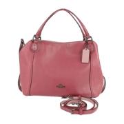 Pre-owned Rosa skinn Coach veske