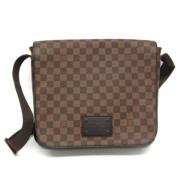 Pre-owned Brunt lerret Louis Vuitton Brooklyn