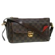 Pre-owned Brunt lerret Louis Vuitton skuldervesker