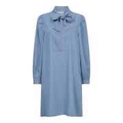 Lyseblå Co`Couture Titus Cc Denim Bow Dress Kjole