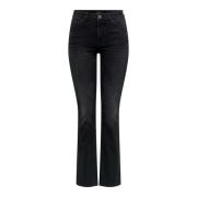 Flared Fit Mid Waist Jeans