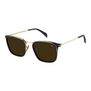 Gold Black/Dark Brown Sunglasses