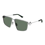 Silver/Grey Green Sunglasses