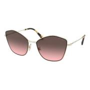 Pale Gold/Pink Grey Shaded Sunglasses