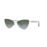 Sølv/Grønn Solbriller