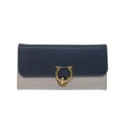 Pre-owned Navy Leather Salvatore Ferragamo lommebok
