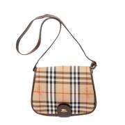 Pre-owned Beige Canvas Burberry Crossbody Bag