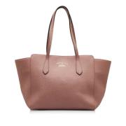 Pre-owned Rosa skinn Gucci Swing Tote