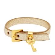 Pre-owned Miu Miu armband i gull i skinn