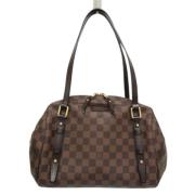 Pre-owned Brunt lerret Louis Vuitton Rivington