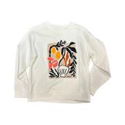 Palm Print Crew Neck Sweater