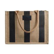 Market Bag Small - Black Stripe