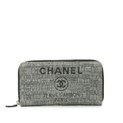 Pre-owned Gra stoff Chanel lommebok