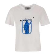 Kvinner Roma Print Bomull T-skjorte