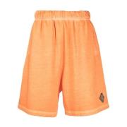 Oransje Bomull Logo Patch Shorts