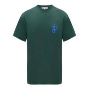 Grønn Bomull T-skjorte med JWA Logo