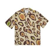 Oversize Leopard Print Bowling Skjorte