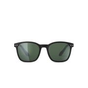 Grønne polariserte firkantede solbriller med speilglass