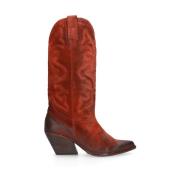 Vintage Lær Texan Støvler