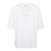 Hvit Bomull T-skjorte Lily L1W01