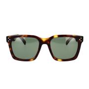 Geometriske solbriller med grønne linser