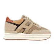 Beige Semskede Sneakers