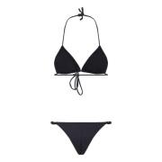 Svart Sea Bikini med Avtagbar Polstring og Scrunch Sider