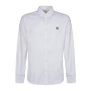 Klassisk Hvit Button Down Skjorte med Institusjonell Fox H