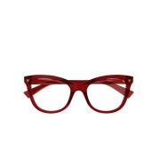 Kvinner Røde Transparente Cateye Briller