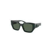 Grønne solbriller med mørke linser