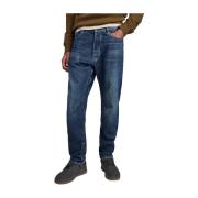 Menns Worn In Himalayan Blue Jeans