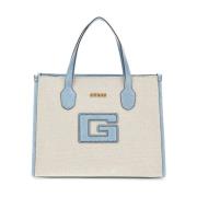 G Status 2 Compartment Natural/Light Denim Bag