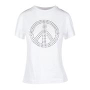 T-skjorte med nagler og fredssymbol