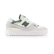 Hvite Sneakers med Grønne Detaljer
