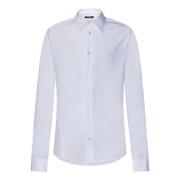 Hvite Skjorter med Knappelukking og Logo Broderi