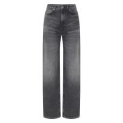 Damer Straight Jeans Stretch Grå 6400