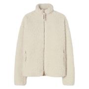 Kremhvit Faux-Shearling Cardigan