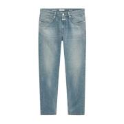 Slim-fit Jeans, Bomull/Lin, Produsert i Italia
