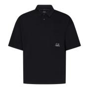 Sorte T-skjorter og Polos med Kontrast Logo Broderi