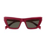 Røde Cat-Eye Solbriller for Kvinner